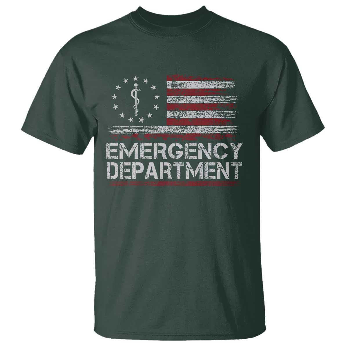 ER Nurse Emegency Department T Shirt Vintage American Flag Healthcare Nursing