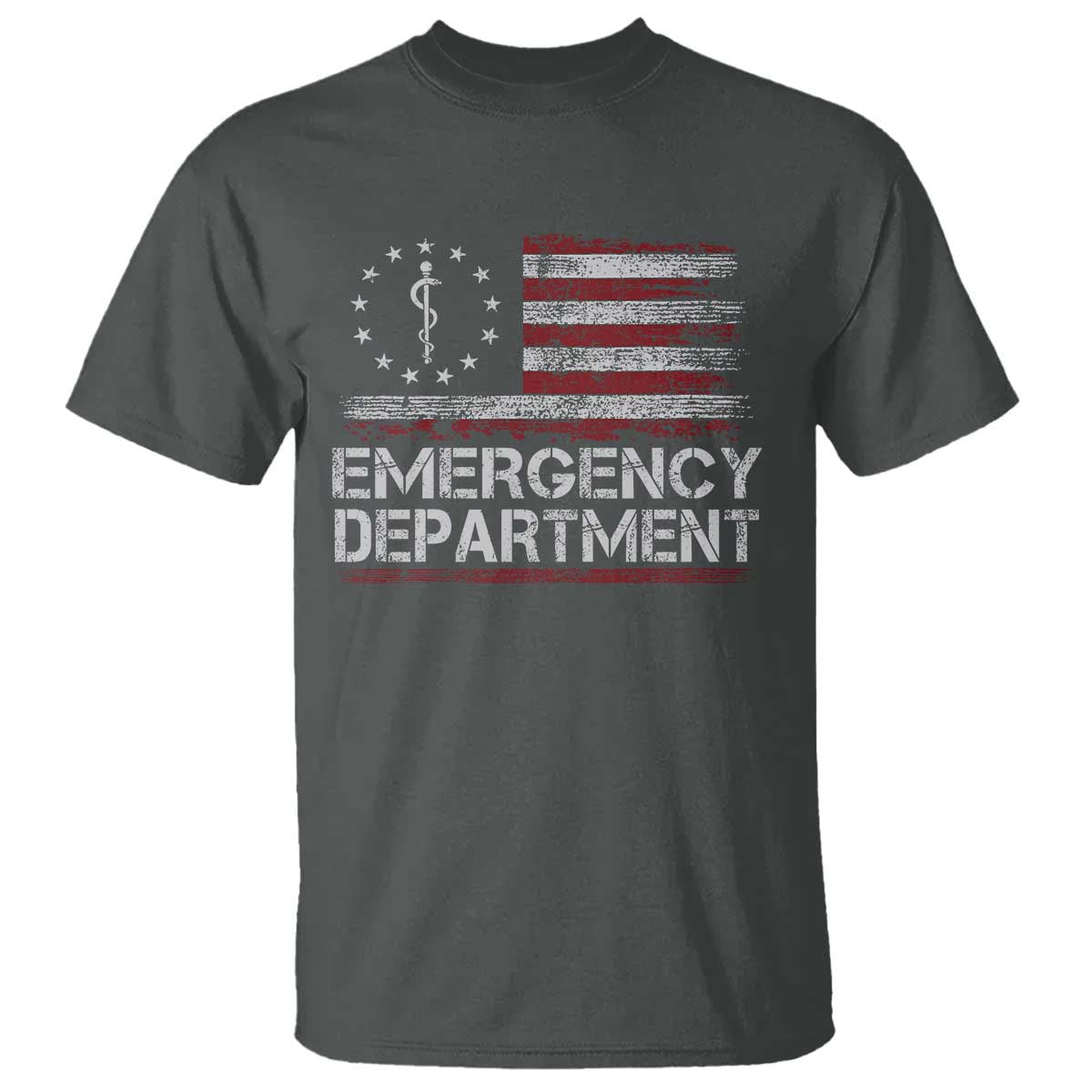ER Nurse Emegency Department T Shirt Vintage American Flag Healthcare Nursing