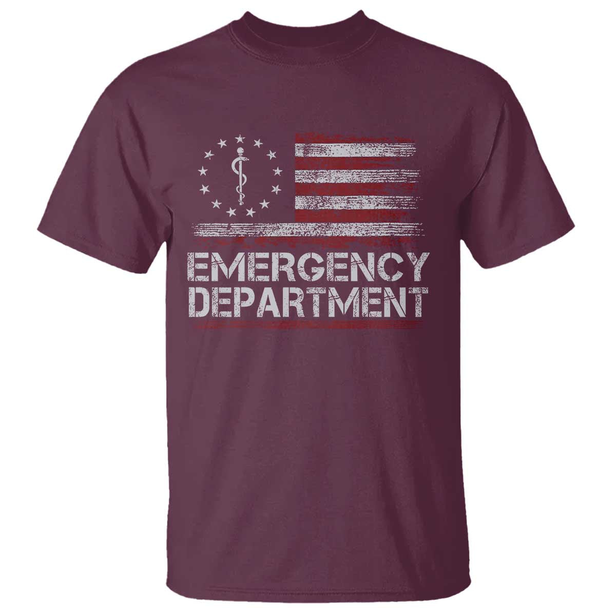 ER Nurse Emegency Department T Shirt Vintage American Flag Healthcare Nursing