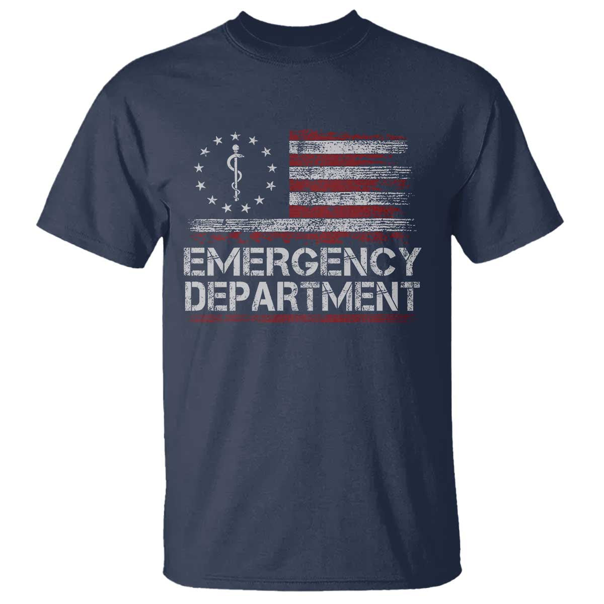 ER Nurse Emegency Department T Shirt Vintage American Flag Healthcare Nursing