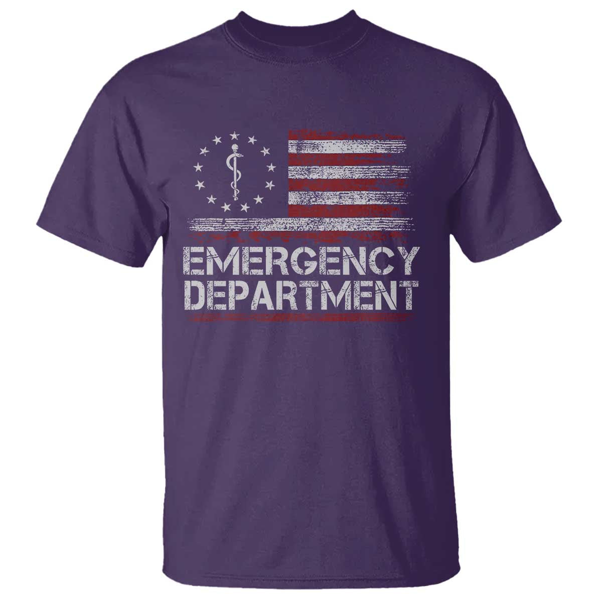 ER Nurse Emegency Department T Shirt Vintage American Flag Healthcare Nursing