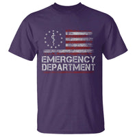 ER Nurse Emegency Department T Shirt Vintage American Flag Healthcare Nursing