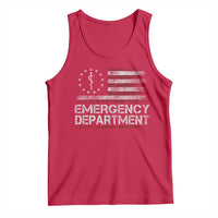 ER Nurse Emegency Department Tank Top Vintage American Flag Healthcare Nursing
