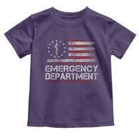 ER Nurse Emegency Department Toddler T Shirt Vintage American Flag Healthcare Nursing