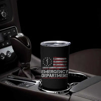 ER Nurse Emegency Department Tumbler Cup Vintage American Flag Healthcare Nursing
