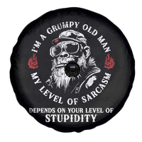 I Am A Grumpy Old Man My Level Of Sarcasm Depends On Your Level Of Stupidity Spare Tire Cover Funny Old Bigfoot