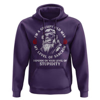 I Am A Grumpy Old Man My Level Of Sarcasm Depends On Your Level Of Stupidity Hoodie Funny Old Bigfoot