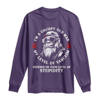 I Am A Grumpy Old Man My Level Of Sarcasm Depends On Your Level Of Stupidity Long Sleeve Shirt Funny Old Bigfoot