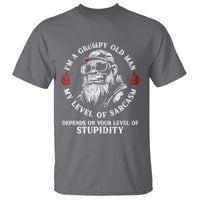 I Am A Grumpy Old Man My Level Of Sarcasm Depends On Your Level Of Stupidity T Shirt Funny Old Bigfoot