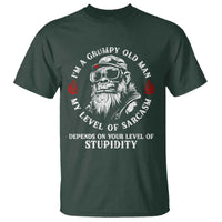 I Am A Grumpy Old Man My Level Of Sarcasm Depends On Your Level Of Stupidity T Shirt Funny Old Bigfoot