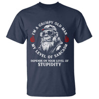 I Am A Grumpy Old Man My Level Of Sarcasm Depends On Your Level Of Stupidity T Shirt Funny Old Bigfoot