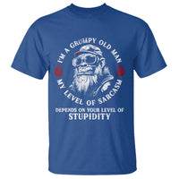 I Am A Grumpy Old Man My Level Of Sarcasm Depends On Your Level Of Stupidity T Shirt Funny Old Bigfoot