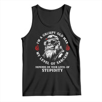 I Am A Grumpy Old Man My Level Of Sarcasm Depends On Your Level Of Stupidity Tank Top Funny Old Bigfoot