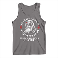 I Am A Grumpy Old Man My Level Of Sarcasm Depends On Your Level Of Stupidity Tank Top Funny Old Bigfoot