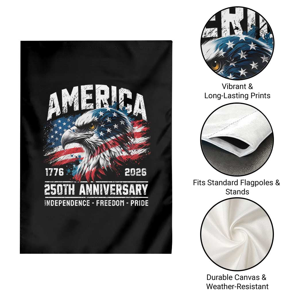 America 250th Anniversary Garden Flag USA Patriotic Eagle 1776 2026 Independence Freedom Pride