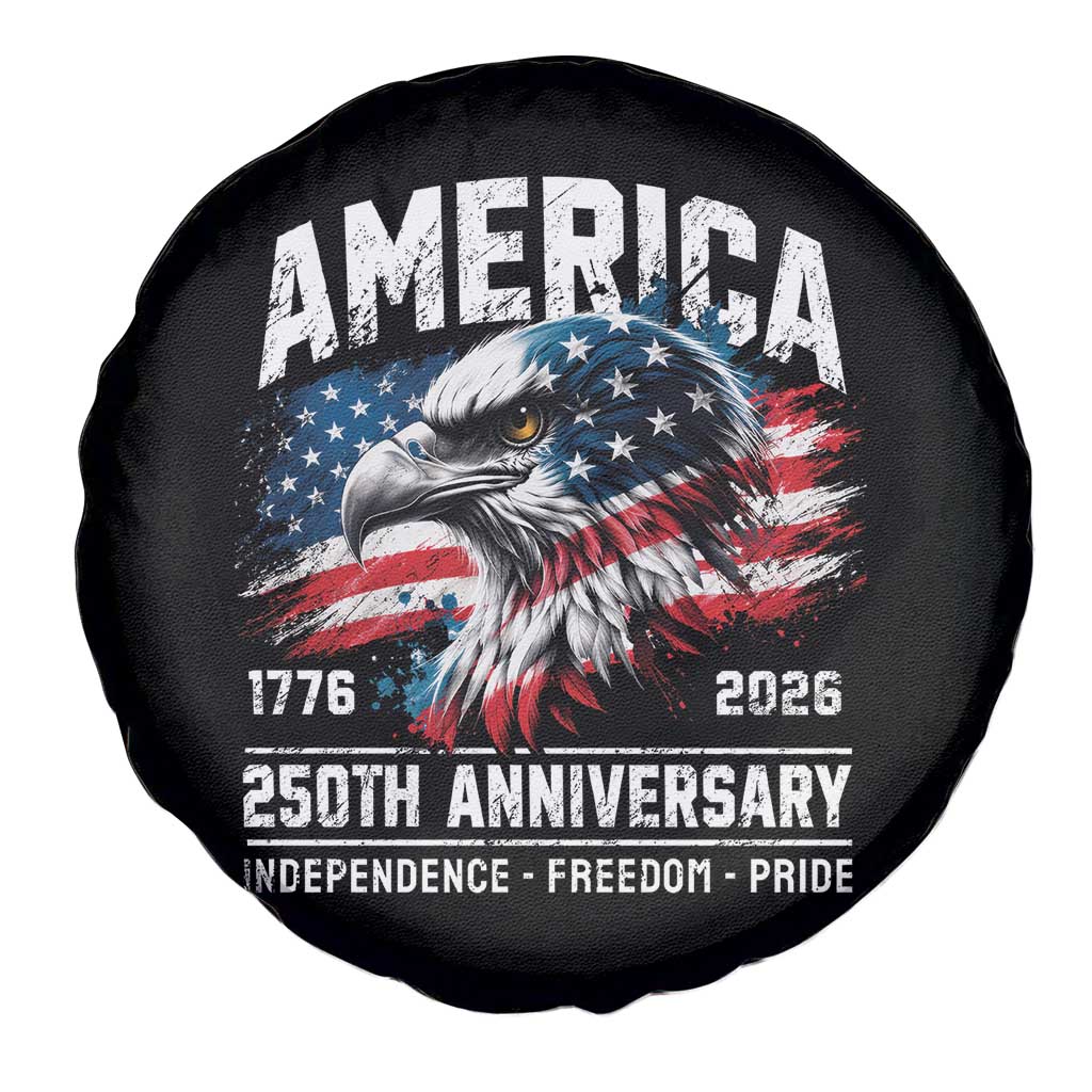 America 250th Anniversary Spare Tire Cover USA Patriotic Eagle 1776 2026 Independence Freedom Pride