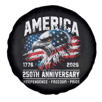 America 250th Anniversary Spare Tire Cover USA Patriotic Eagle 1776 2026 Independence Freedom Pride