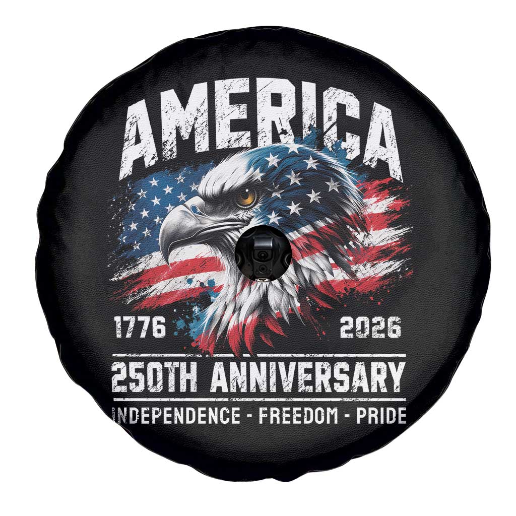 America 250th Anniversary Spare Tire Cover USA Patriotic Eagle 1776 2026 Independence Freedom Pride