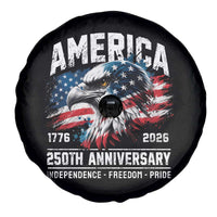 America 250th Anniversary Spare Tire Cover USA Patriotic Eagle 1776 2026 Independence Freedom Pride