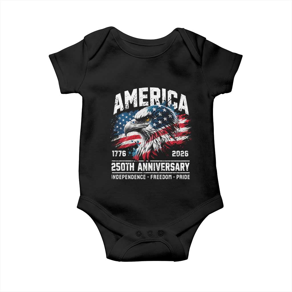 America 250th Anniversary Baby Onesie USA Patriotic Eagle 1776 2026 Independence Freedom Pride