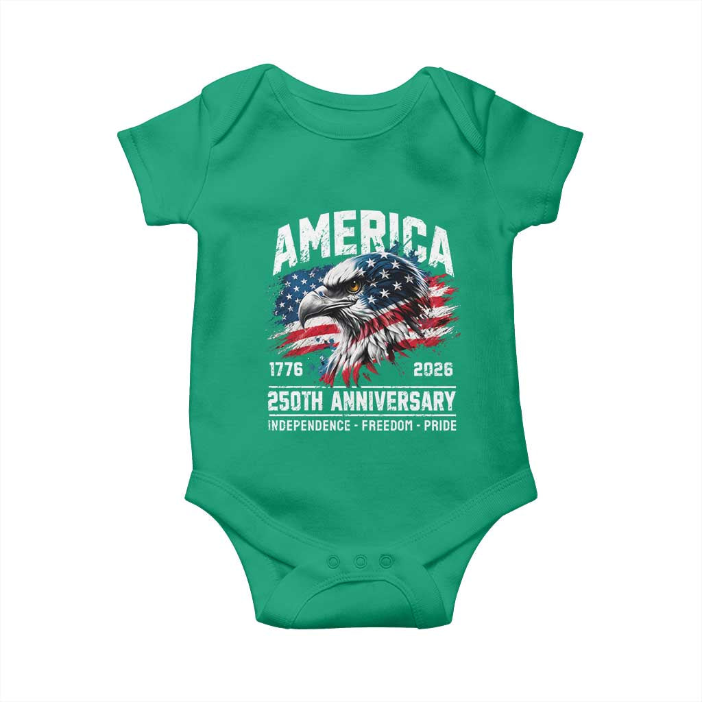 America 250th Anniversary Baby Onesie USA Patriotic Eagle 1776 2026 Independence Freedom Pride