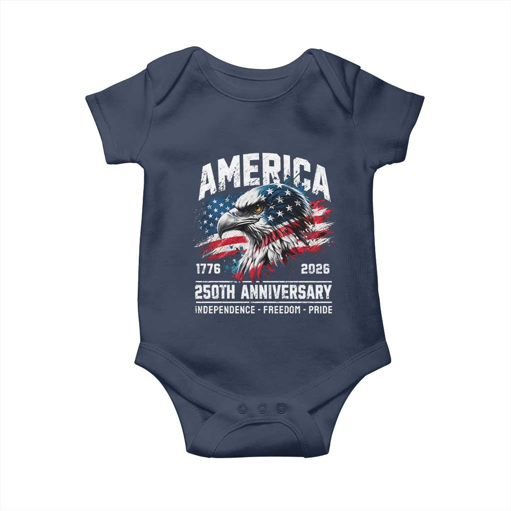 America 250th Anniversary Baby Onesie USA Patriotic Eagle 1776 2026 Independence Freedom Pride