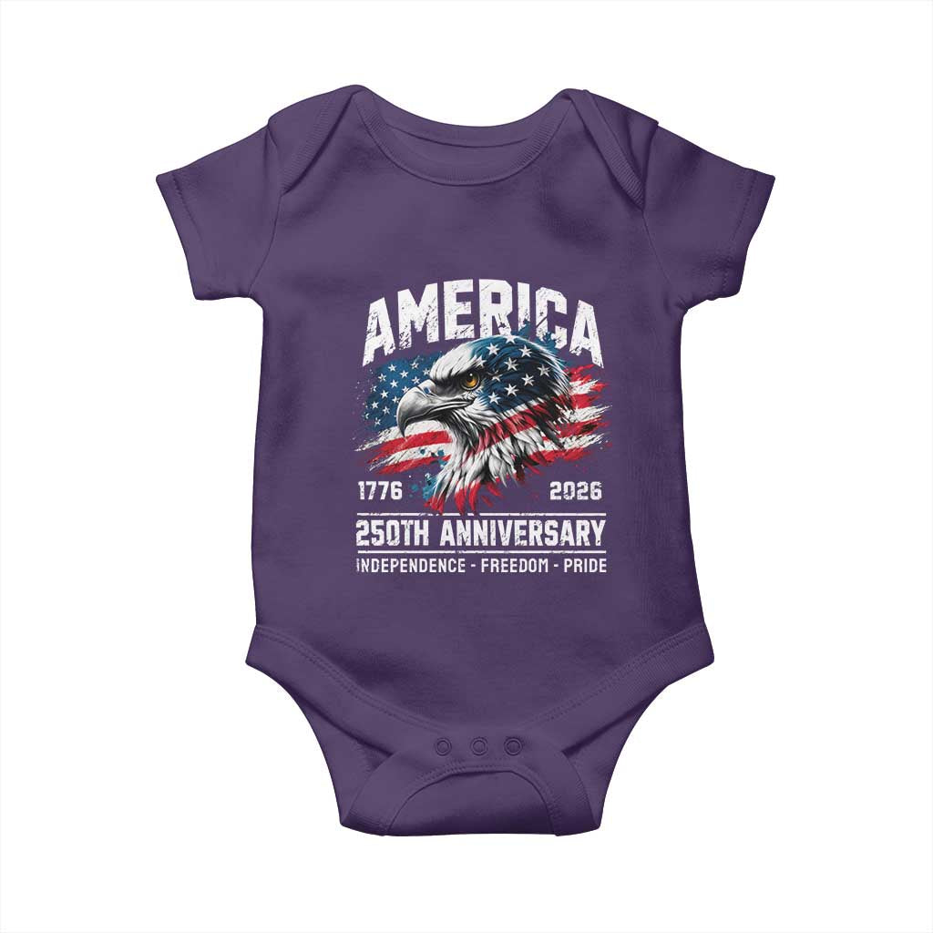 America 250th Anniversary Baby Onesie USA Patriotic Eagle 1776 2026 Independence Freedom Pride