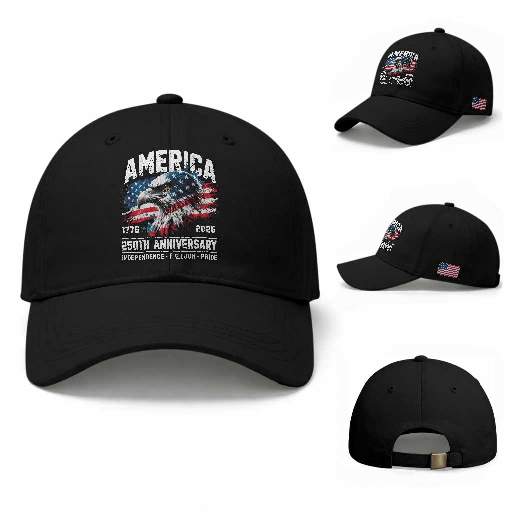 America 250th Anniversary Baseball Cap USA Patriotic Eagle 1776 2026 Independence Freedom Pride