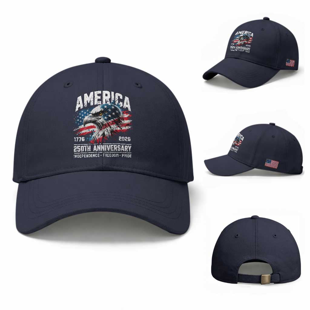 America 250th Anniversary Baseball Cap USA Patriotic Eagle 1776 2026 Independence Freedom Pride