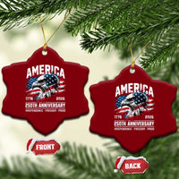 America 250th Anniversary Ceramic Ornament USA Patriotic Eagle 1776 2026 Independence Freedom Pride