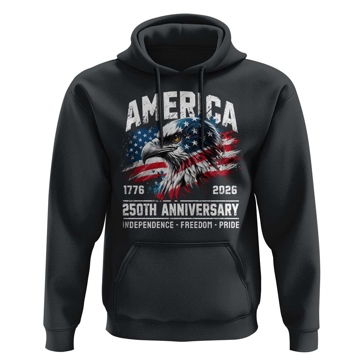 America 250th Anniversary Hoodie USA Patriotic Eagle 1776 2026 Independence Freedom Pride