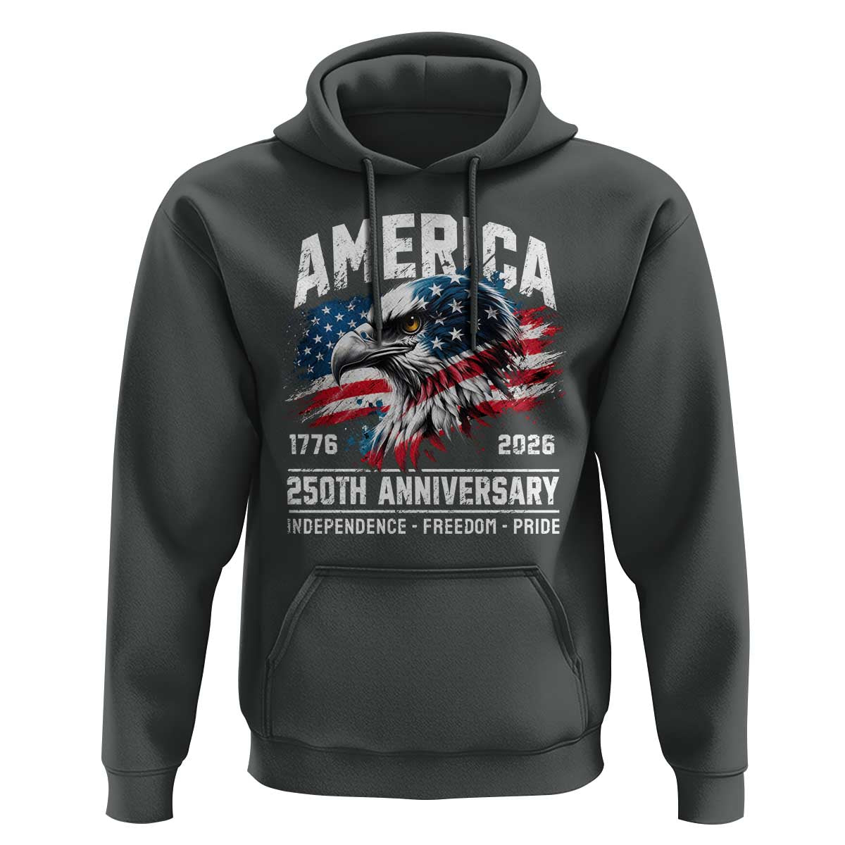 America 250th Anniversary Hoodie USA Patriotic Eagle 1776 2026 Independence Freedom Pride