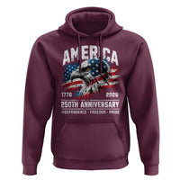 America 250th Anniversary Hoodie USA Patriotic Eagle 1776 2026 Independence Freedom Pride