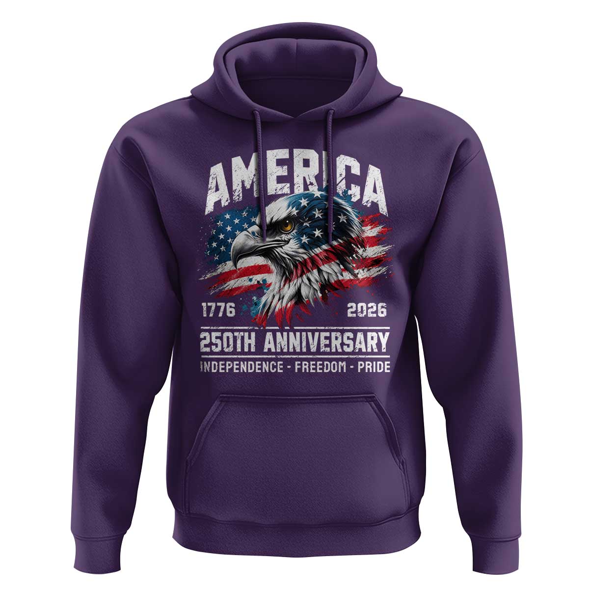 America 250th Anniversary Hoodie USA Patriotic Eagle 1776 2026 Independence Freedom Pride