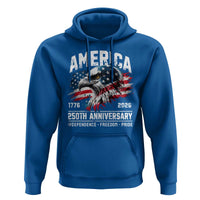 America 250th Anniversary Hoodie USA Patriotic Eagle 1776 2026 Independence Freedom Pride