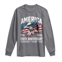 America 250th Anniversary Long Sleeve Shirt USA Patriotic Eagle 1776 2026 Independence Freedom Pride