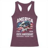 America 250th Anniversary Racerback Tank Top USA Patriotic Eagle 1776 2026 Independence Freedom Pride
