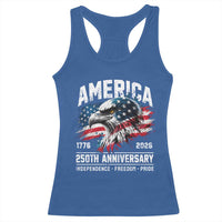 America 250th Anniversary Racerback Tank Top USA Patriotic Eagle 1776 2026 Independence Freedom Pride