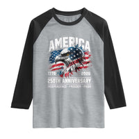 America 250th Anniversary Raglan Shirt USA Patriotic Eagle 1776 2026 Independence Freedom Pride