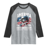 America 250th Anniversary Raglan Shirt USA Patriotic Eagle 1776 2026 Independence Freedom Pride