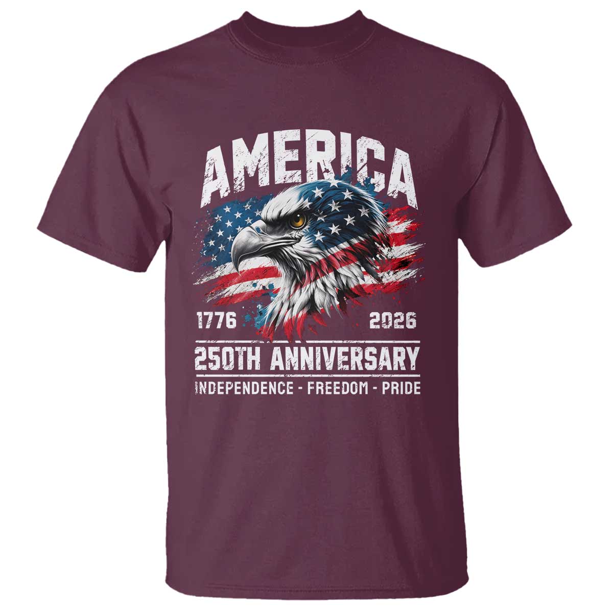 America 250th Anniversary T Shirt USA Patriotic Eagle 1776 2026 Independence Freedom Pride