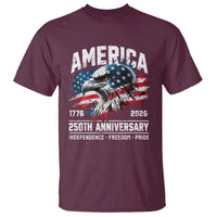 America 250th Anniversary T Shirt USA Patriotic Eagle 1776 2026 Independence Freedom Pride