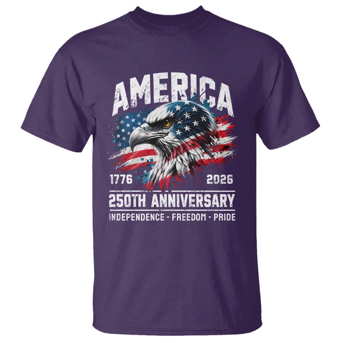 America 250th Anniversary T Shirt USA Patriotic Eagle 1776 2026 Independence Freedom Pride