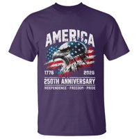 America 250th Anniversary T Shirt USA Patriotic Eagle 1776 2026 Independence Freedom Pride