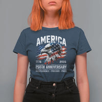 America 250th Anniversary T Shirt For Women USA Patriotic Eagle 1776 2026 Independence Freedom Pride