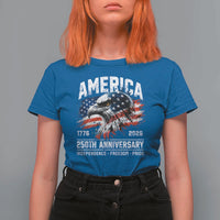 America 250th Anniversary T Shirt For Women USA Patriotic Eagle 1776 2026 Independence Freedom Pride