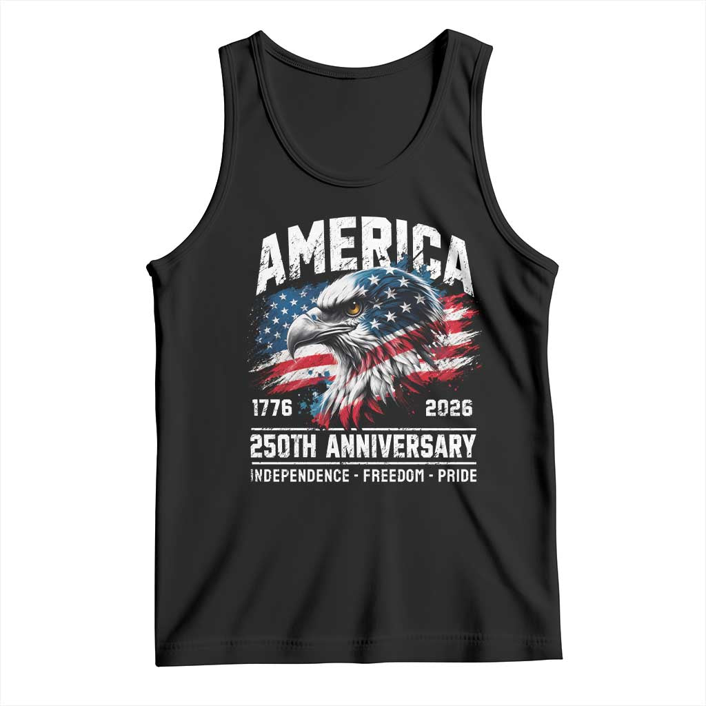 America 250th Anniversary Tank Top USA Patriotic Eagle 1776 2026 Independence Freedom Pride