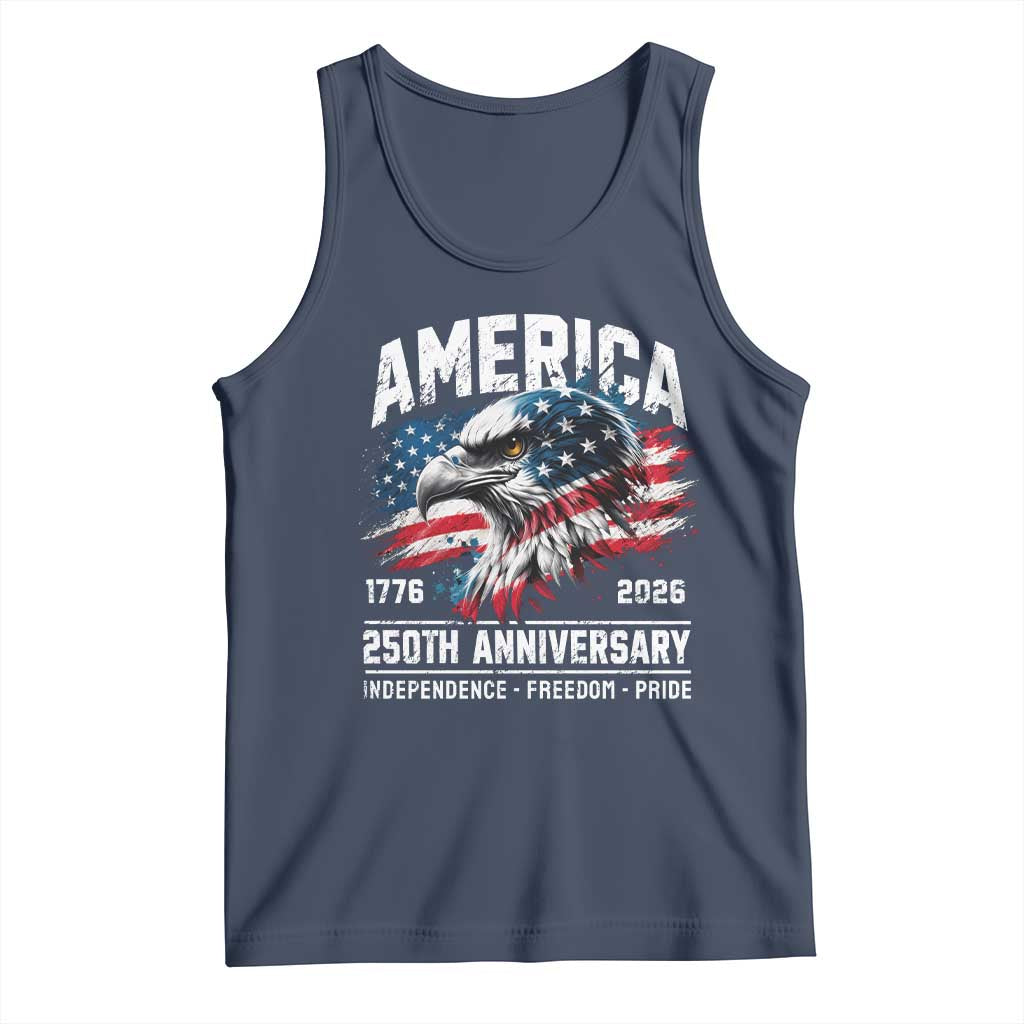 America 250th Anniversary Tank Top USA Patriotic Eagle 1776 2026 Independence Freedom Pride