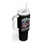 America 250th Anniversary Tumbler With Handle USA Patriotic Eagle 1776 2026 Independence Freedom Pride
