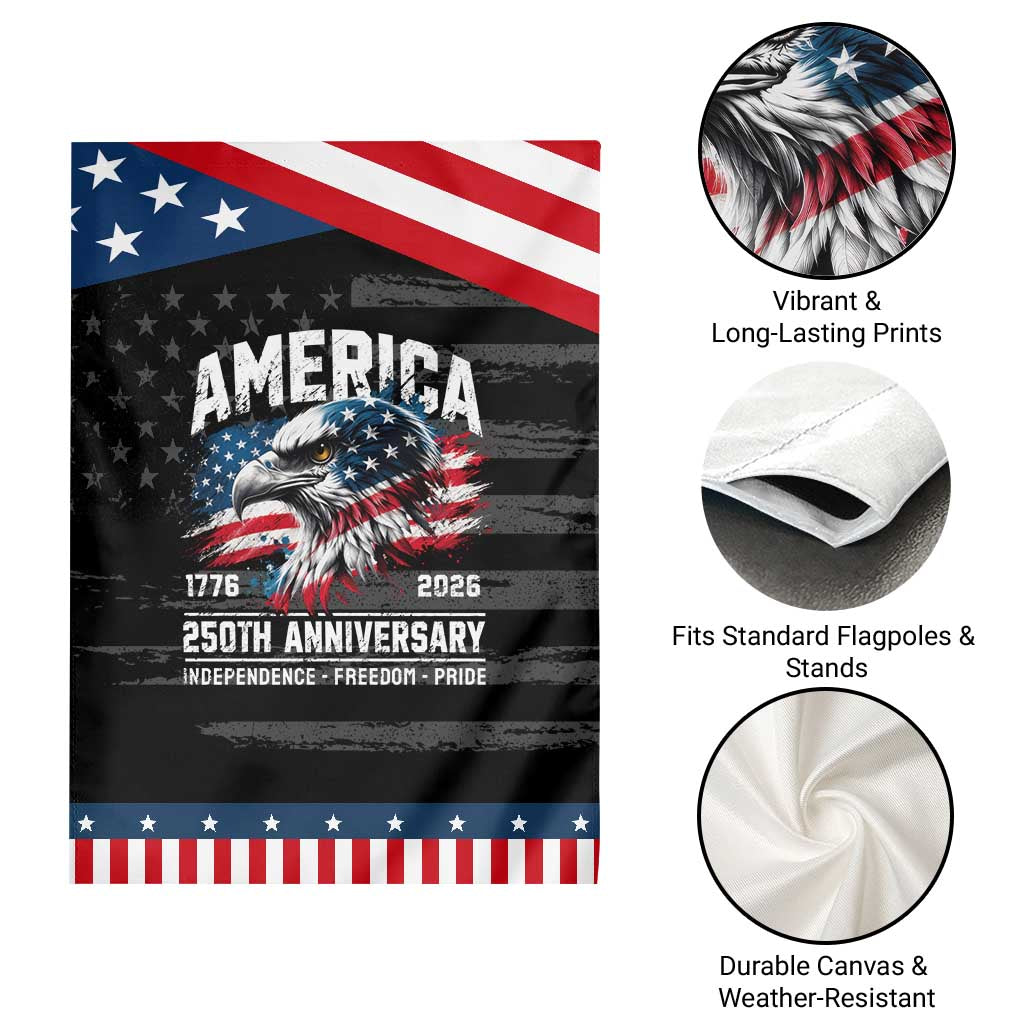 America 250th Anniversary Patriotic Garden Flag USA Eagle 1776 2026 Independence Freedom Pride